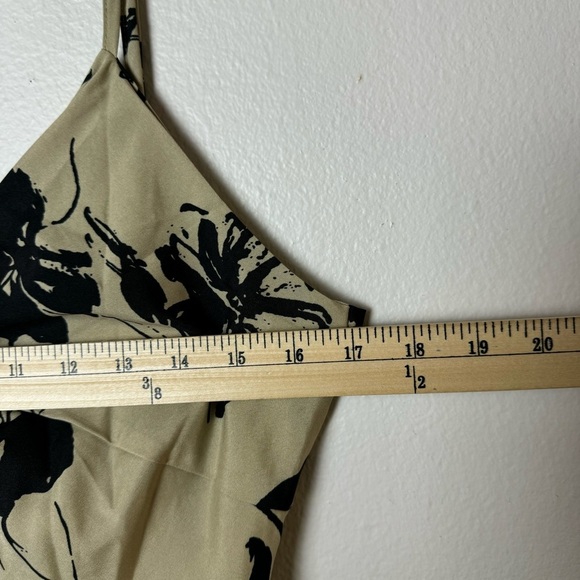 Cupshe Khaki Floral Sweetheart Twist Mini Dress Short Summer Sun Sz M - Picture 10 of 14